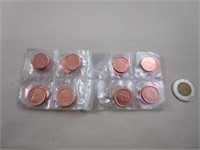 Canada 2012: 10 Paquets de 1 Cent, magnétiques et