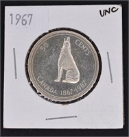 1967 CAD Silver Centennial .50c Uncirculated