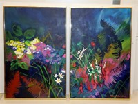 Pair of Satsuko Hamilton Original Oils Framed