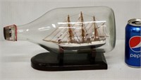 Vintage Sailing Ship in a Glass Bottle