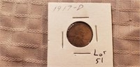 1917D Wheat Cent