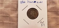 1866 Three Cent Nickel