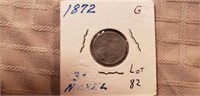 1872 Three Cent Nickel G