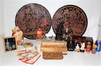 Misc Asian Smalls Lot - Figurines, Plates, Decot