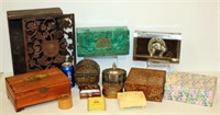Lot of Small Boxes - Wood, Metal, Plastic