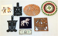 Ceramic Tiles, Cast & Copper Trivets