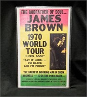 JAMES BROWN CONCERT POSTER 1970 - reproduction