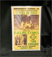 KNEBWORTH FEST CONCERT POSTER 1976 - reproduction