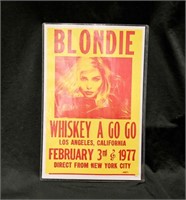 BLONDIE CONCERT POSTER 1977 - reproduction
