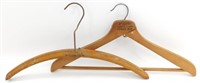 2 Vintage Wood Cloths Hangers - Wm Fieting