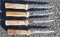 4 Vintage Boning Knives