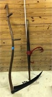 Small pitchfork, 2 Man saw, 2 Hooks for Logs Etc
