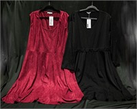 4XL NEW RED & BLACK WOMENS DRESSES