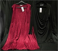 4XL NEW WOMENS CLOTHING RED + BLACK