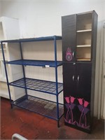 Adjustable Shelf Unit and Wood Cabinet