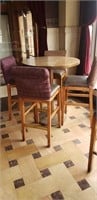 Round Table 36"R x 42"H w/4chairs