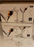 Martini Glasses 6 full boxes of 6 glasses each