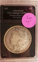 1881 Morgan Dollar VG