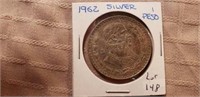 1962 1 Peso Silver