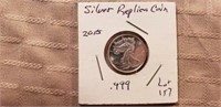 2015 Silver Replica Coin .9999 Silver