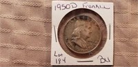 1950D Franklin Half Dollar BU