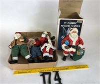 3 Santa figures