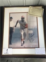 LOU BROCK SIGNED & FRAMED W/ CERTIFICATE OF AUTH.