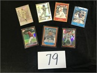 7 NUMBERED BASEBALL CARDS