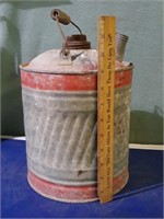 Fuel Can -  11" tall, bale & wood handle