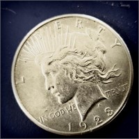 1923S  Silver Peace Dollar Coin