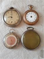 3 pocket watches - empty watch bezzel
