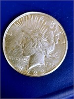 1923 S Peace dollar coin.