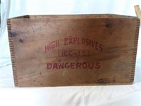 Wood explosives box.