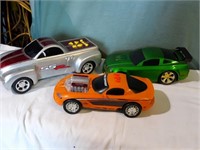 3 battery operated Toy cars.