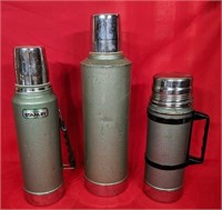 Trio of Vintage Coffee Thermoses
