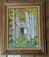 Handpainted Elk & Turkey Paintings