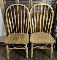 Two Large Oak Chairs