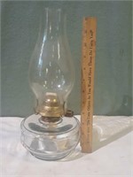 Short glass kerosene lamp.