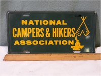 National Campers and Hikers Assn. metal plate.