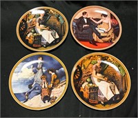 (4) NORMAN ROCKWELL ART COLLECTOR PLATES