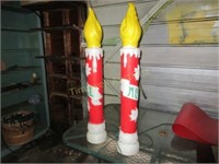 Pair of vintage Christmas candles