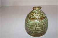 Frankoma  803 Pottery  Honey Jar with Top  5"