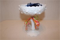 Fenton Milk Glass Vase 8"