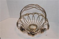 Silver and Brass  Basket 6 x 12