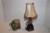 Elephant Planter 5" & Brass Lamp 12"
