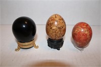 Natural Stone Eggs 3"