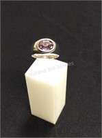 Amethyst & Sterling Silver Ring, Size 7