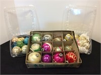 Three Containers of Vintage Christmas Ornaments