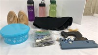 Miscellaneous lot of water bottles, pampered chef