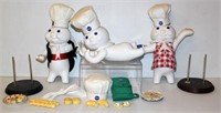 3 Pillsbury Dough Boys Figurines w Goodies